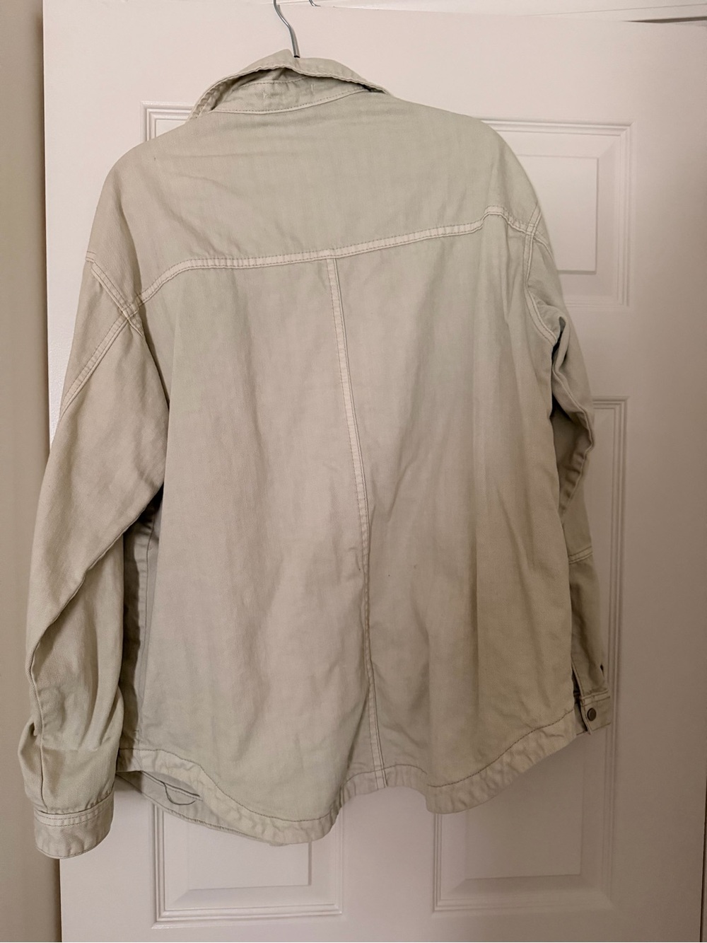 MNML Light Cream Button-Front Jean Jacket - Picture 2 of 3